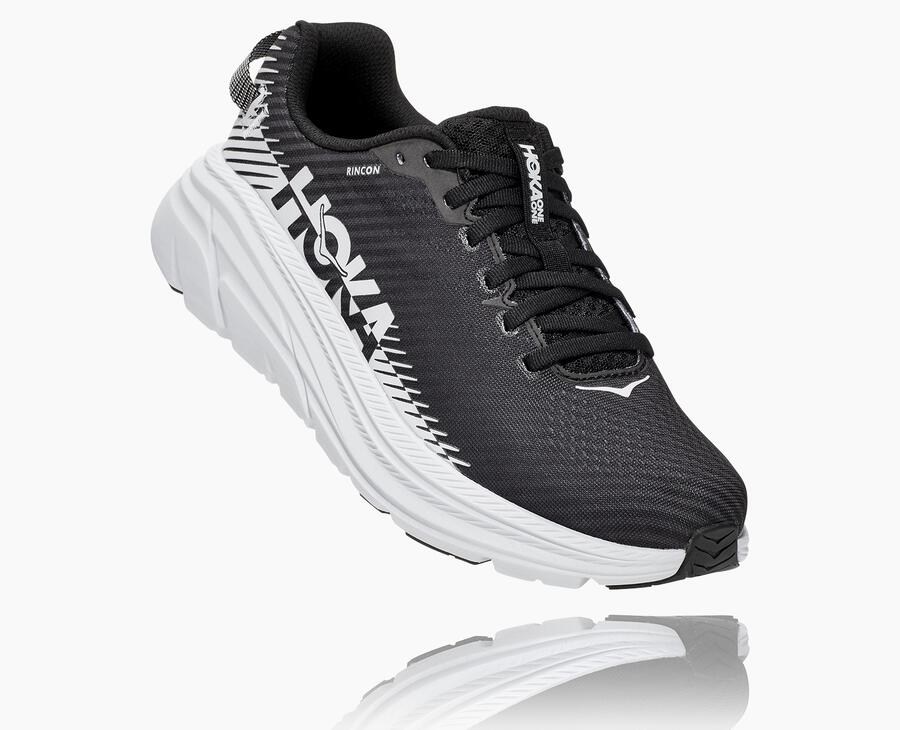 Zapatillas Running Hoka One One Mujer - Rincon 2 - Negras/Blancas - DVZ920354